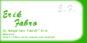 erik fabro business card